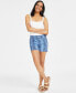 Фото #1 товара Women's Printed Pull-On Shorts, Created for Macy's