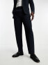 Фото #4 товара Only & Sons slim tapered suit trousers in navy