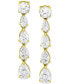 ფოტო #6 პროდუქტის Cubic Zirconia Drop Earrings in Sterling Silver, Created for Macy's