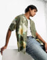 AllSaints Alamein floral shirt in khaki