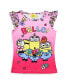 ფოტო #2 პროდუქტის Girls' Flower Bello! Minions Sleep Pajama Sleep Set Shorts Kids