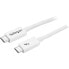 StarTech.com Thunderbolt 3 Cable - 20Gbps - 1m - White - Thunderbolt - USB - and DisplayPort Compatible - Male - Male - 1 m - White - 20 Gbit/s - 3840 x 2160 pixels
