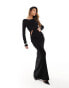 Фото #2 товара NA-KD x Claire Rose cut out maxi dress in black