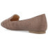 Фото #6 товара Journee Collection Womens Mindee Slip On Pointed Toe Loafer Flats Taupe 7