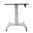 StarTech.com Mobile Standing Desk - Portable Sit Stand Ergonomic Height Adjustable Cart on Wheels - Rolling Computer/Laptop Workstation Table with Locking One-Touch Lift for Teacher/Student - Black - Silver - 750 - 1150 mm - 4 wheel(s) - 50 kg - CE - 24 kg