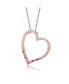 Фото #9 товара Sterling Silver with Round Cubic Zirconia Thin Open Heart Frame Necklace