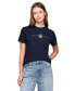 Women's Cotton Relaxed-Fit Crest-Logo T-Shirt