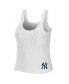 Women's Cream New York Yankees Cozy Lounge Tank Top and Pants Set