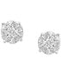 ფოტო #3 პროდუქტის EFFY® Diamond Cluster Stud Earrings (1/2 ct. t.w.) in 14k White Gold