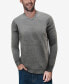 Фото #1 товара Men's V-Neck Honeycomb Knit Sweater