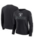 Women's Black Las Vegas Raiders High Hip Performance Long Sleeve T-shirt