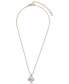 Фото #2 товара Gold-Tone White Mushroom Pendant Necklace, 16" + 3" extender