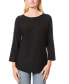 Фото #1 товара Women's Dolman-Sleeve Wavy-Ribbed Sweater, Regular & Petite