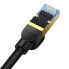 Szybki kabel sieciowy LAN RJ45 cat.7 10Gbps plecionka 20m czarny