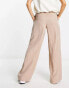 Фото #3 товара ASOS DESIGN casual wide leg trousers in beige