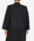 Фото #2 товара Plus Size Classic Chic Button Front Long Sleeve Jacket