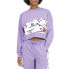 Фото #1 товара Puma Britto X Graphic Crew Neck Long Sleeve Sweatshirt Womens Purple 532236-81