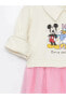 Minnie Mouse Baskılı Kız Bebek Elbise