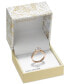 Фото #3 товара Rose Gold-Tone Pavé & Cubic Zirconia Engagement Ring, Created for Macy's