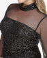 Фото #5 товара Plus Size Illusion-Sleeve Sequin Cocktail Dress