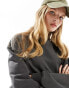 Фото #4 товара COLLUSION oversized v-neck sweat shirt in charcoal