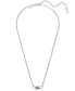 ფოტო #2 პროდუქტის Rhodium-Plated Mixed Crystal Pendant Necklace, 15" + 2-3/4" extender