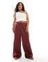 Фото #1 товара ASOS DESIGN Curve dad trouser in washed burgundy