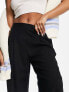 Vero Moda linen touch soft tailored wide leg trousers in black