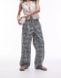 Фото #1 товара Topshop multicheck pull on trouser in multi