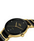 ფოტო #2 პროდუქტის Unisex Swiss Automatic Centrix Diamond (1/20 ct. t.w.) Black Ceramic & Gold PVD Stainless Steel Bracelet Watch 40mm