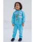 ფოტო #2 პროდუქტის Elmo Cookie Monster Boy's Fleece Pullover Hoodie and Pants Outfit Set Toddler