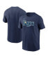 Фото #1 товара Men's Navy Tampa Bay Rays Fuse Wordmark T-shirt
