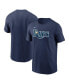 Men's Navy Tampa Bay Rays Fuse Wordmark T-shirt Синий, S - фото #1