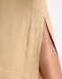 Фото #6 товара ASOS EDITION column midi skirt with side splits in camel