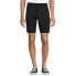 Фото #1 товара George Flat Front Shorts Men SZ 44 Black Mid-Rise Synthetic Elastic Waistband