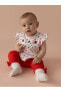Фото #2 товара Костюм для малышей LC WAIKIKI Блузка с безрукавкой и леггинсы с принтом для девочек.