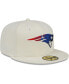 Men's Cream New England Patriots Chrome Color Dim 59FIFTY Fitted Hat