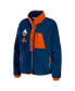 Women's Navy Chicago Bears Polar Fleece Raglan Full-Snap Jacket