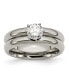 Фото #1 товара Titanium Polished with CZ Ring