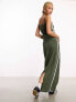 Фото #3 товара COLLUSION sporty stripe maxi skirt in khaki