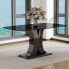 Фото #1 товара Luxurious Faux Marble Dining Table with X-Base and Sturdy Construction