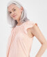 Фото #3 товара Women's Cotton Smocked-Neck Nightgown, Created for Macy's