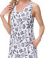 Фото #3 товара Women's Printed V-neck Sleepshirt Nightgown