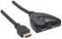 Фото #7 товара Manhattan HDMI Switch 2-Port - 1080p - Connects x2 HDMI sources to x1 display - Manual Switching (via button) - Integrated Cable (50cm) - No external power required - Black - Three Year Warranty - Blister - HDMI - 2x HDMI - 1.3b - 1920 x 1080 pixels - Black - Full