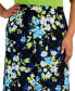 Фото #3 товара Plus Size Floral Flared Pull-On Midi Skirt