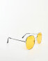 SVNX 70's aviator sunglasses in orange