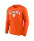 Men's Orange Clemson Tigers Campus Long Sleeve T-shirt