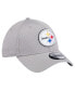 Фото #3 товара Men's Gray Pittsburgh Steelers Active 39thirty Flex Hat