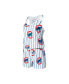 ფოტო #1 პროდუქტის Women's White Chicago Cubs Reel Pinstripe Knit Romper