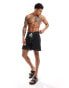 Фото #1 товара Weekday Ole board swim shorts with contrast seams in black